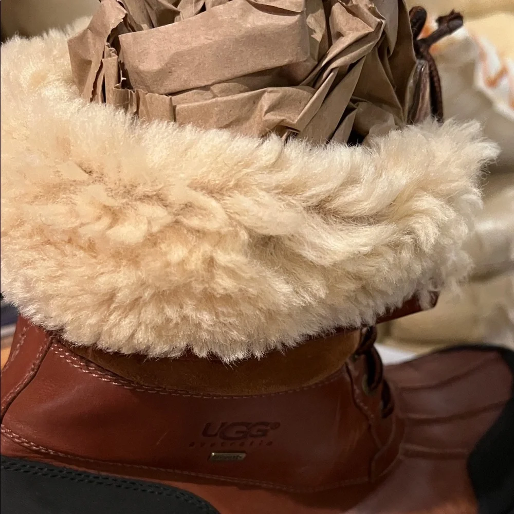 UGG Men’s Butte Shearling Winter Boots in Chestnut Sz 14